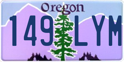 OR license plate 149LYM