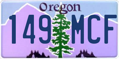OR license plate 149MCF