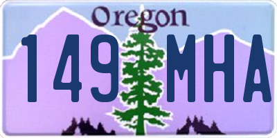 OR license plate 149MHA