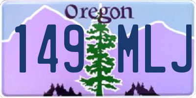 OR license plate 149MLJ