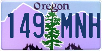 OR license plate 149MNH