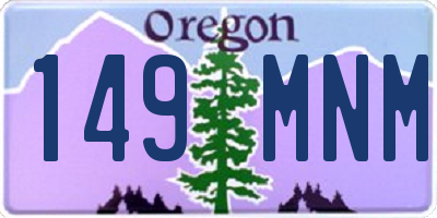OR license plate 149MNM