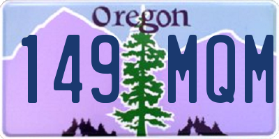 OR license plate 149MQM