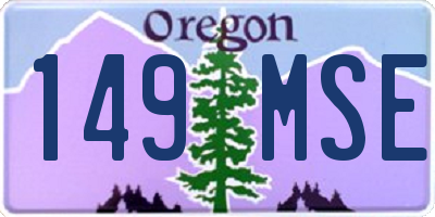 OR license plate 149MSE