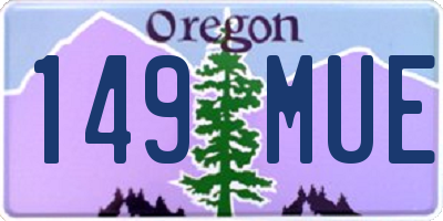 OR license plate 149MUE