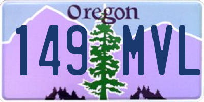 OR license plate 149MVL