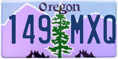 OR license plate 149MXQ