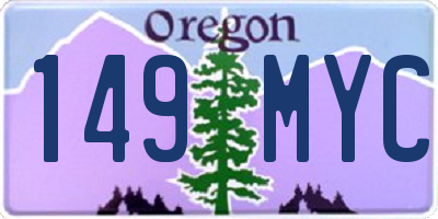 OR license plate 149MYC