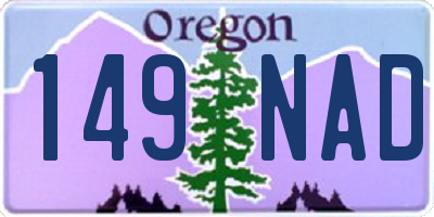 OR license plate 149NAD