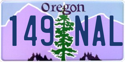 OR license plate 149NAL