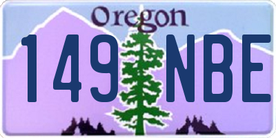 OR license plate 149NBE