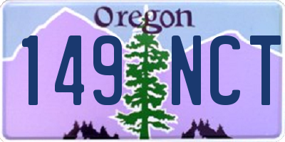 OR license plate 149NCT