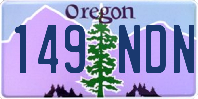 OR license plate 149NDN