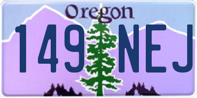 OR license plate 149NEJ