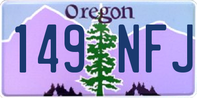 OR license plate 149NFJ