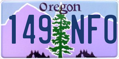 OR license plate 149NFO