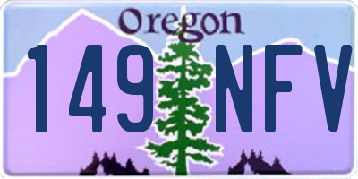 OR license plate 149NFV