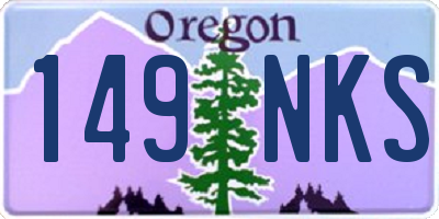 OR license plate 149NKS