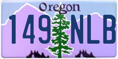 OR license plate 149NLB
