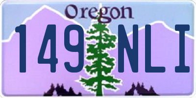OR license plate 149NLI