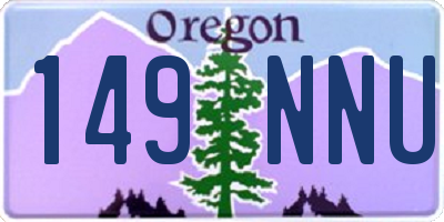 OR license plate 149NNU