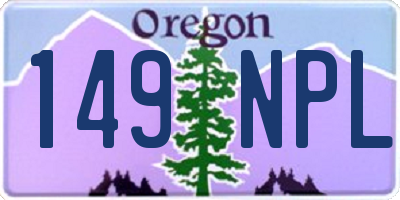 OR license plate 149NPL