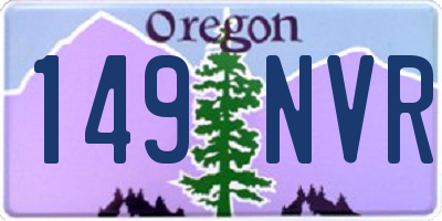 OR license plate 149NVR