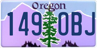 OR license plate 149OBJ