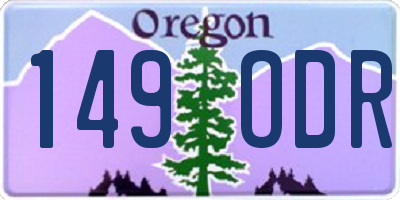 OR license plate 149ODR