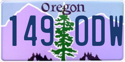 OR license plate 149ODW