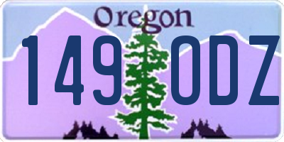 OR license plate 149ODZ