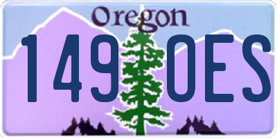 OR license plate 149OES