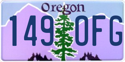 OR license plate 149OFG