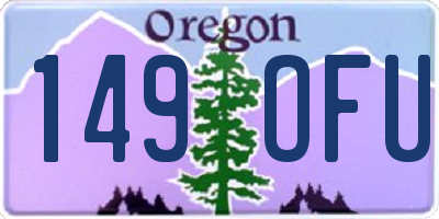 OR license plate 149OFU