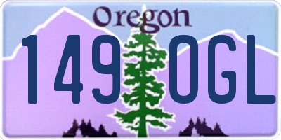 OR license plate 149OGL