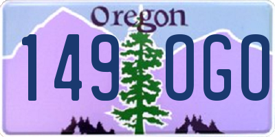 OR license plate 149OGO