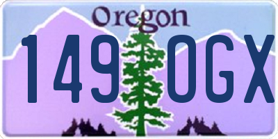 OR license plate 149OGX