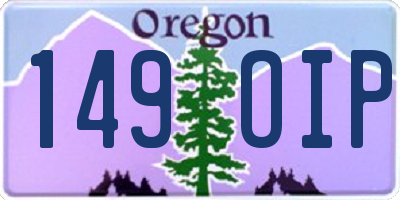 OR license plate 149OIP