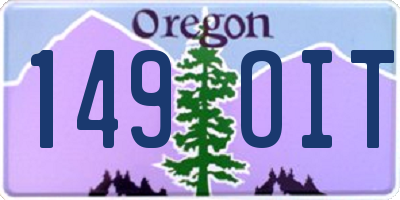 OR license plate 149OIT