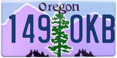 OR license plate 149OKB
