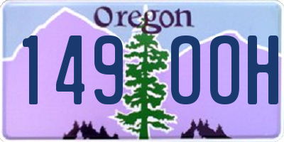 OR license plate 149OOH