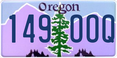 OR license plate 149OOQ