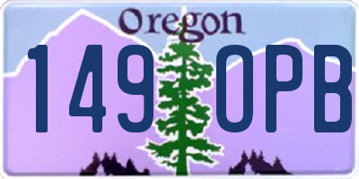 OR license plate 149OPB