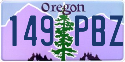 OR license plate 149PBZ