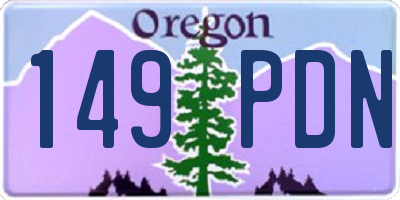 OR license plate 149PDN