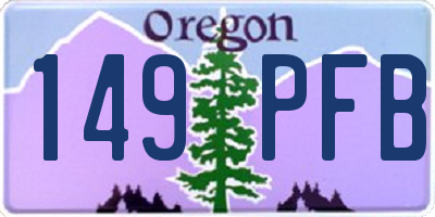 OR license plate 149PFB