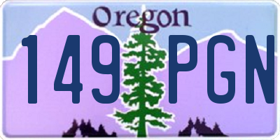 OR license plate 149PGN