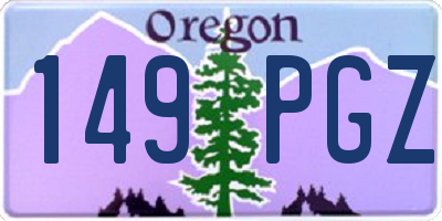 OR license plate 149PGZ