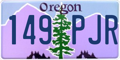OR license plate 149PJR