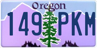 OR license plate 149PKM